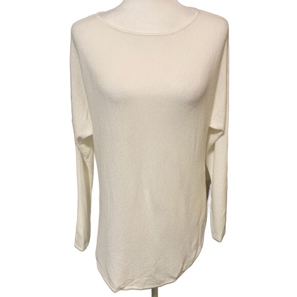 Michael Kors | Cream Basic Tunic Long Sleeve Thermal Knit Top Size Small NWT - Picture 1 of 8